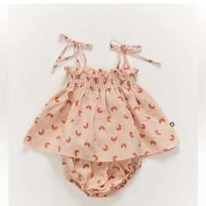 Oeuf baby smocked set, croissant